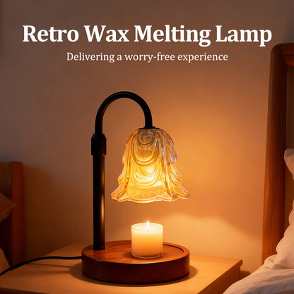Candle Warmer Lamp 4 Speed Dimmable Flower Lamp Warmer with Timer and Height Adjustable Base for Office Bedroom Home Decoration