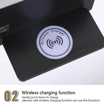 Modern LED Wall Light with USB Interface Simplicity Creative Multifunctional Reading Light Living Room Bedroom Bedside Lighting