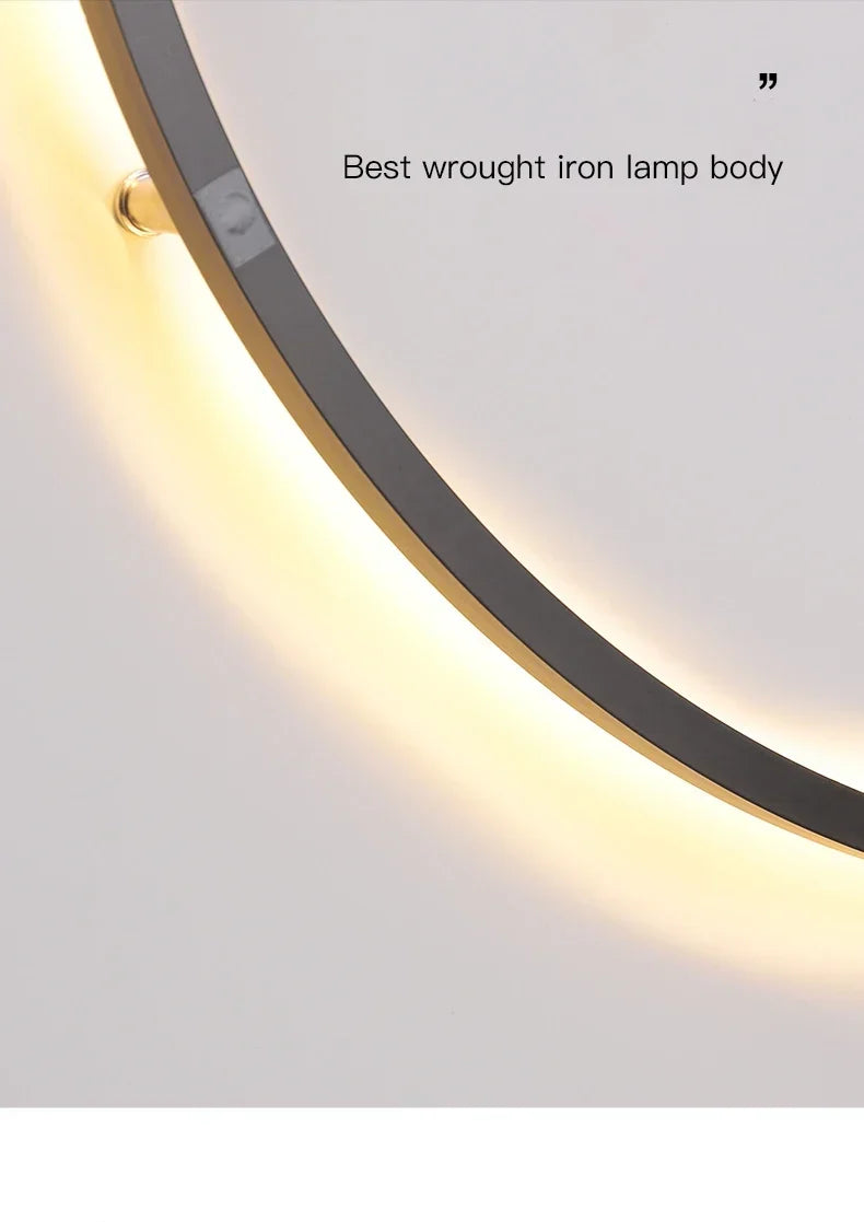 Modern LED Wall Lamps For Decor Bedroom Living Room Home Nordic Design Round Ring Indoor With USB Plug Wall Sconce Light Fixture