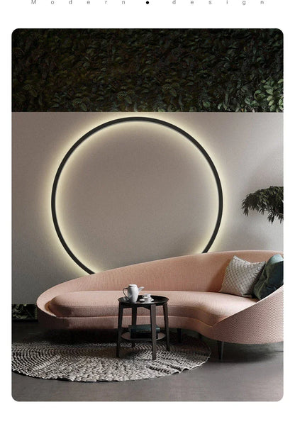 Modern LED Wall Lamps For Decor Bedroom Living Room Home Nordic Design Round Ring Indoor With USB Plug Wall Sconce Light Fixture