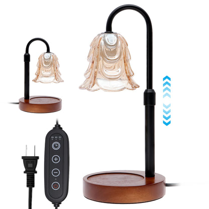 Candle Warmer Lamp 4 Speed Dimmable Flower Lamp Warmer with Timer and Height Adjustable Base for Office Bedroom Home Decoration